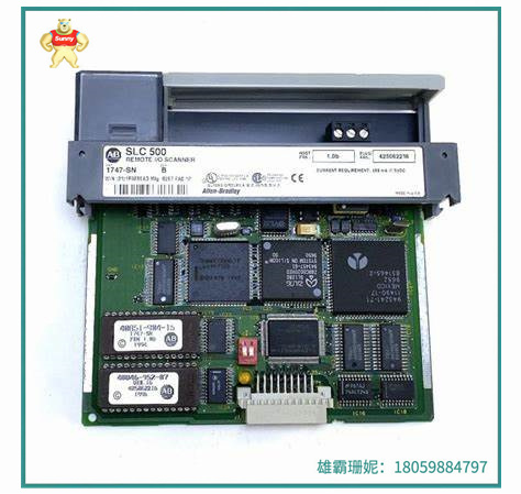 1747-SN  扫描器模块  该模块具有一 （1） 个远程 I/O 通信端口