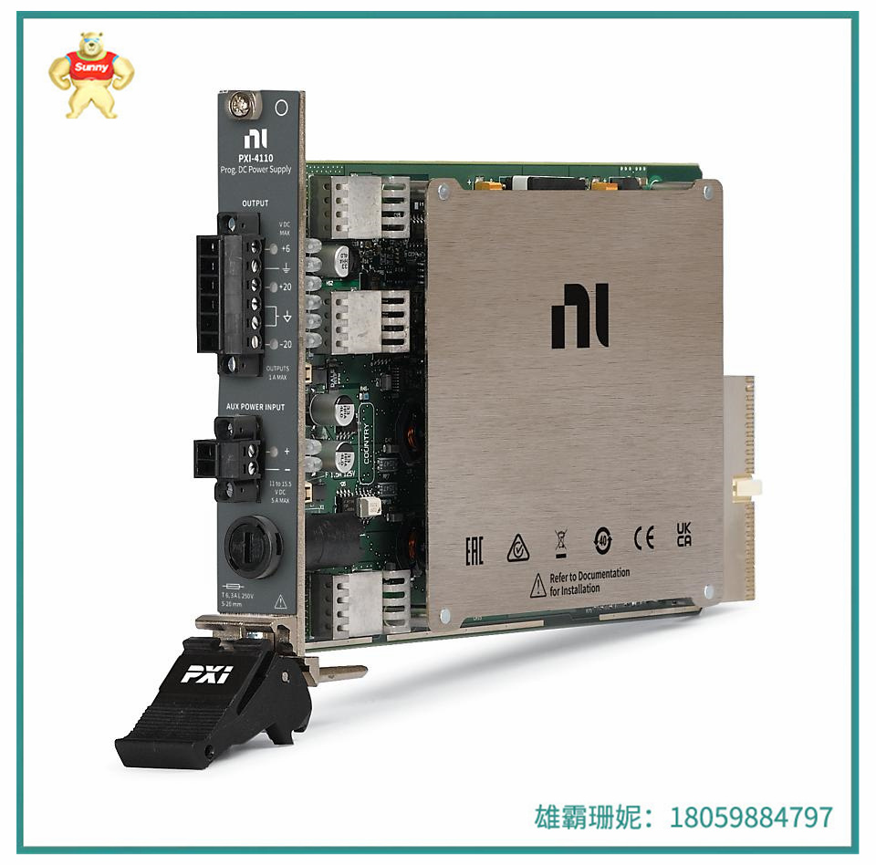 可编程电源  PXI-4110 具有两个隔离和一个非隔离电源通道